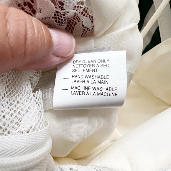 Christopher Paunil Womens Cream Elle A-Line Boatneck Wedding Gown Size 8 - Picture 10 of 10